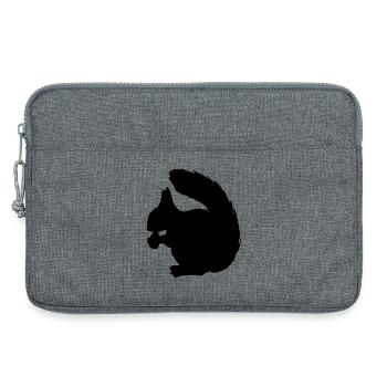 Écureuil avec figure d’ombre de noix - Sacoche pour ordinateur portable 13 pouces - gris chiné - Devant