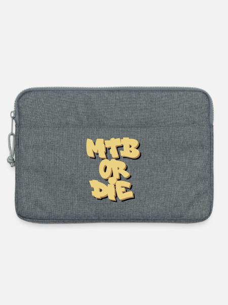 MTB Or Die – Trail und Downhill Design - Laptoptasche 13" - Grau meliert