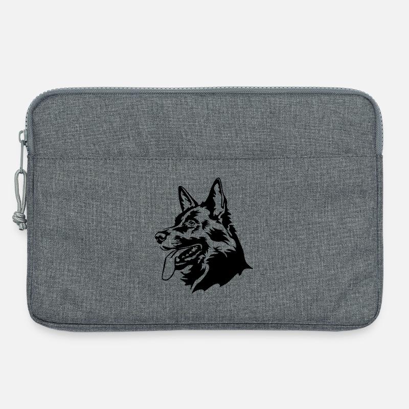 Deutscher Schäferhund Kopf - Laptoptasche 13" - Grau meliert