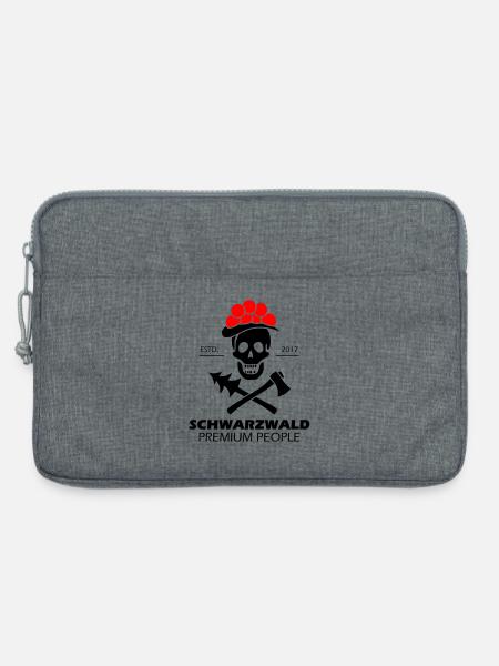 Black Forest Skull Bollenhut - Premium Design - Laptop bag 13" - heather grey