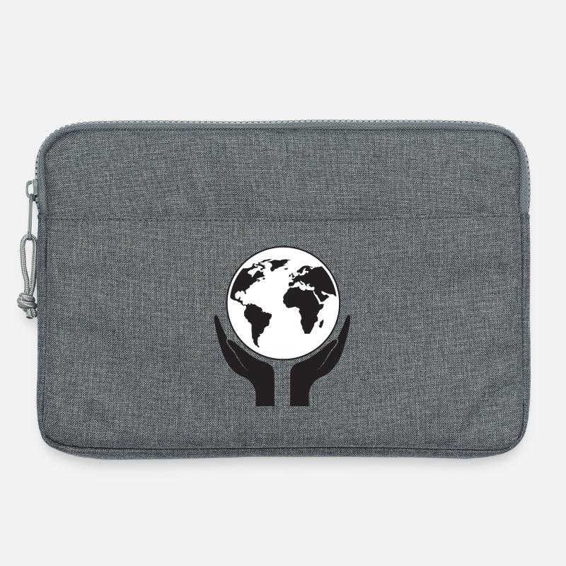 Save our planet - Laptop bag 13" - heather grey