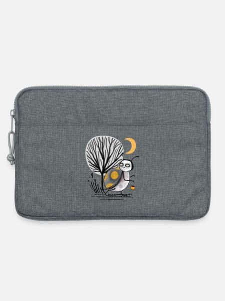 Mondnacht Waldkäfer-Tierchen - Laptoptasche 13" - Grau meliert