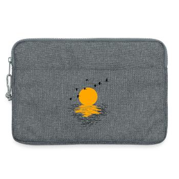 Wildgänse Kraniche Frühling - Laptoptasche 13" - Grau meliert - Vorne