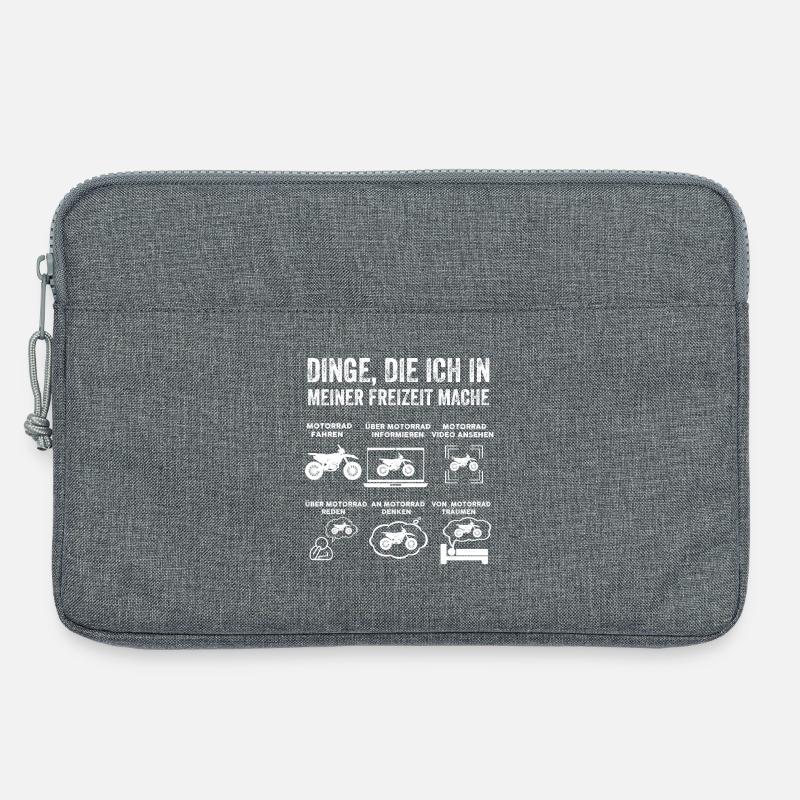 Dinge, die ich in meiner Freizeit mache Motorrad - Laptoptasche 13" - Grau meliert