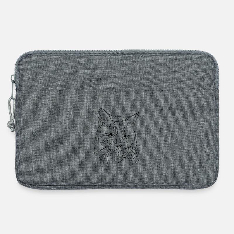Katze - Laptoptasche 13" - Grau meliert