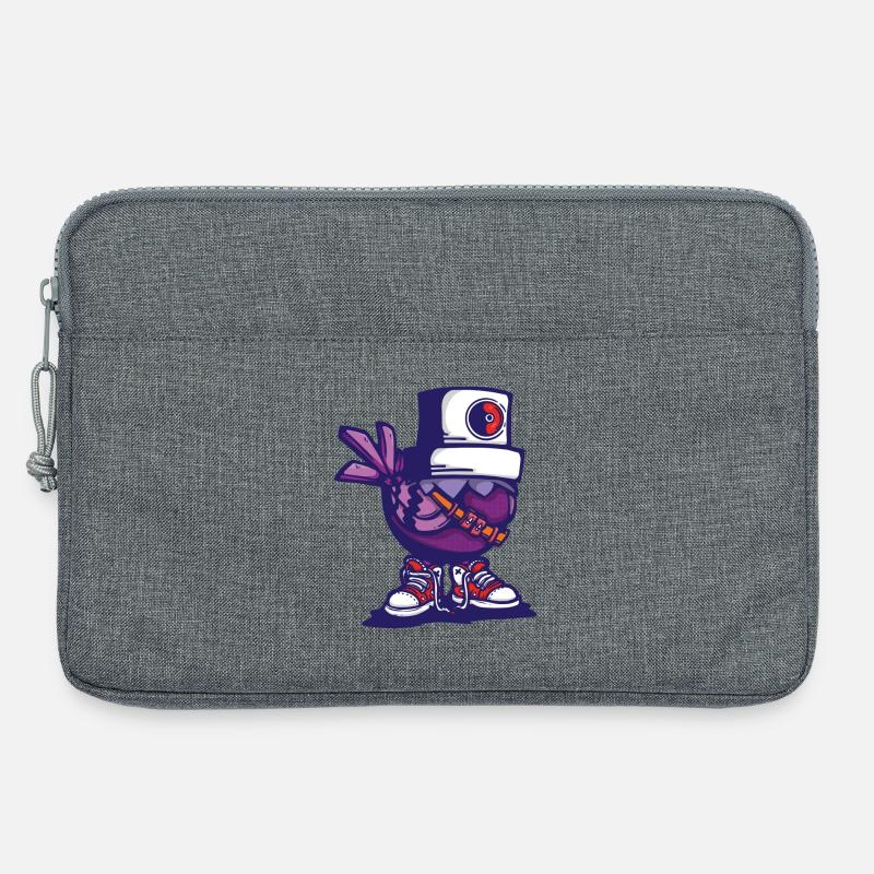 Vogel-Mütze - Laptoptasche 13" - Grau meliert
