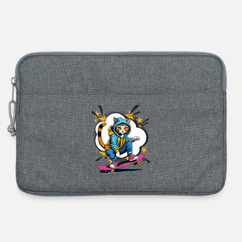 Skater-Kater II: Das Skateboard-Abenteuer - Laptoptasche 13" - Grau meliert