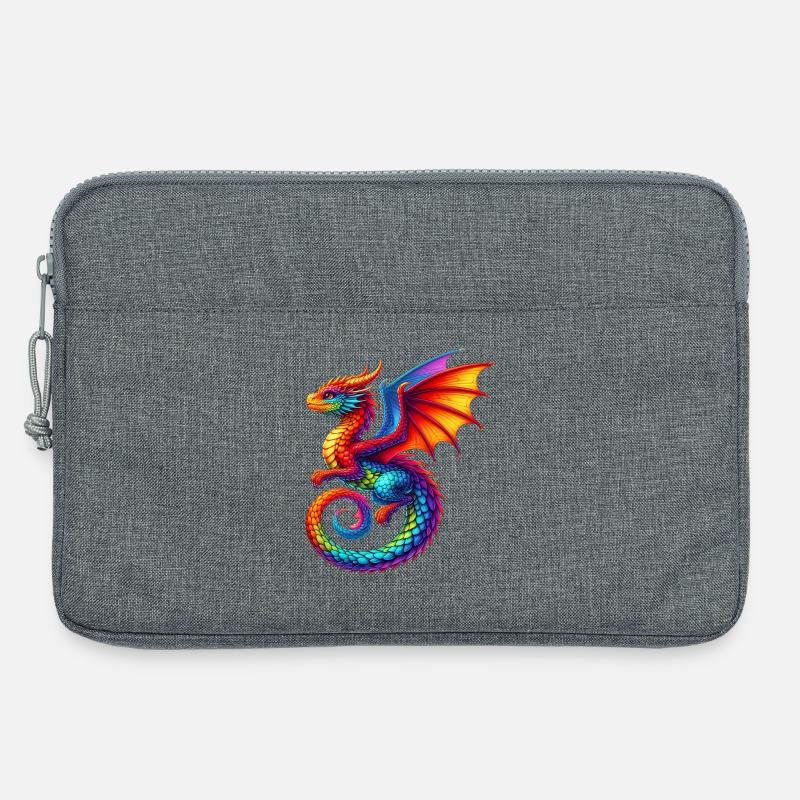 Drache - Laptoptasche 13" - Grau meliert
