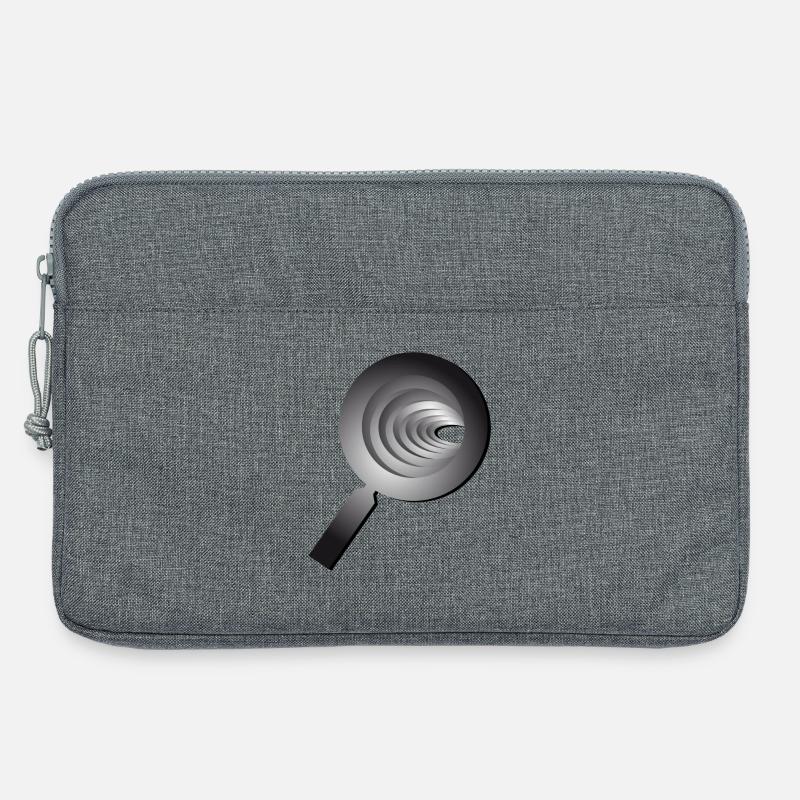3D magnifying glass - Lupe - Laptoptasche 13" - Grau meliert
