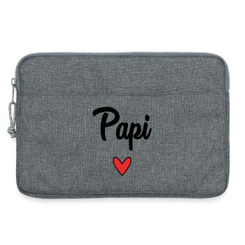 HAPPY FATHER'S DAY. DAD. FATHER'S DAY. FATHER. GOOD - Laptop bag 13" - heather grey - Front