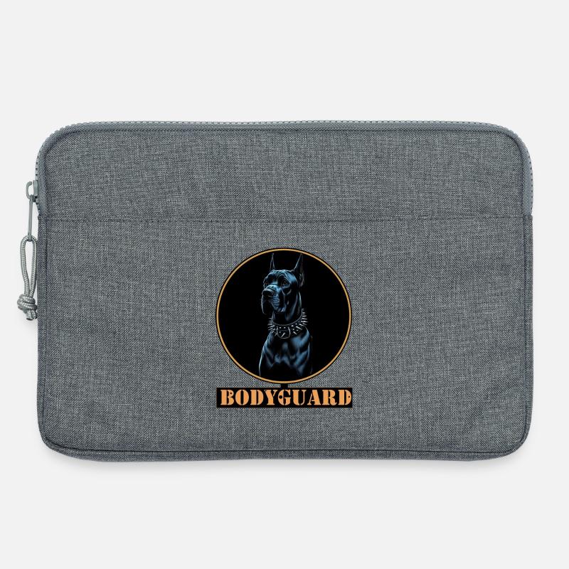  Deutsche Dogge mit Stachelkette - Laptoptasche 13" - Grau meliert