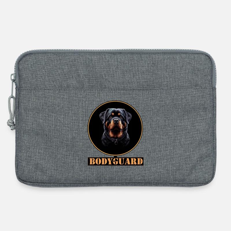 Bodyguard Rottweiler Ringdesign - Laptoptasche 13" - Grau meliert