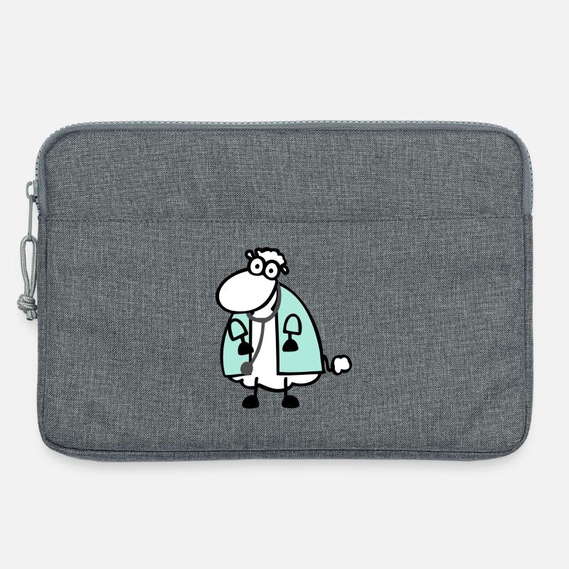 Arztschaf 2 - Laptoptasche 13" - Grau meliert