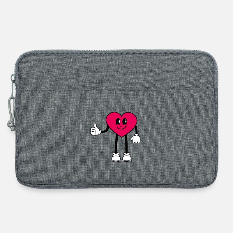 Heart - Laptop bag 13" - heather grey
