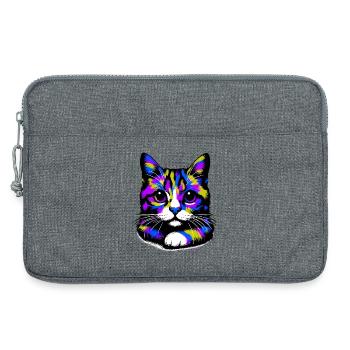 Cat - Laptop bag 13" - heather grey - Front