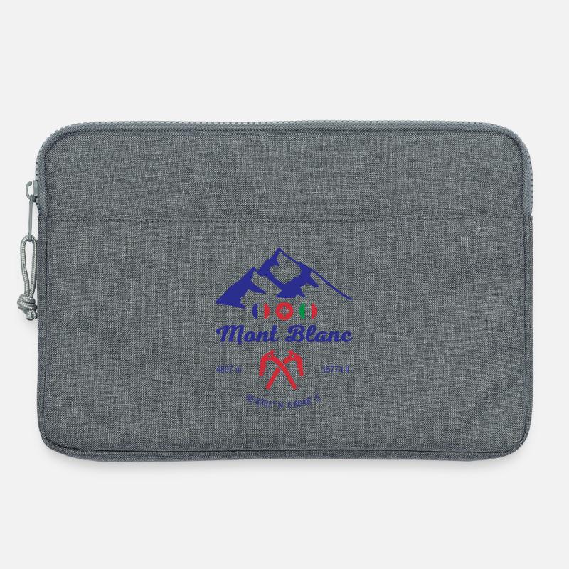 Höchster Berg der Mont-Blanc-Alpen - Laptoptasche 13" - Grau meliert
