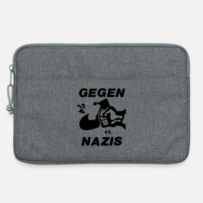 Gegen Nazis - Laptoptasche 13" - Grau meliert