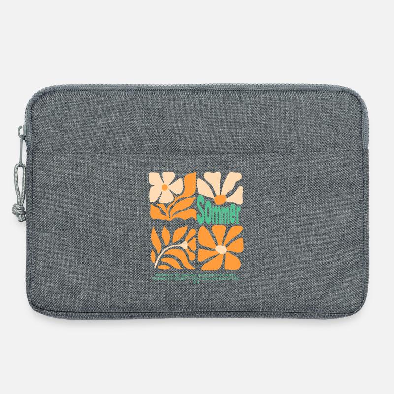 Florale Flower - Laptoptasche 13" - Grau meliert