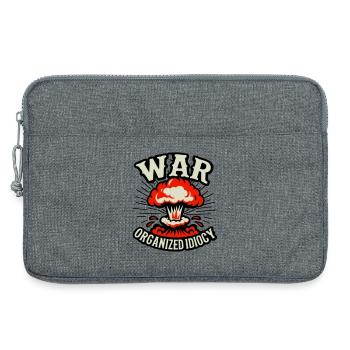 WAR – Organized Idiocy - Laptop bag 13" - heather grey - Front