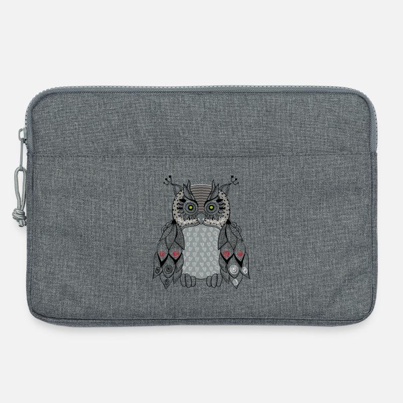  Eule - Laptoptasche 13" - Grau meliert