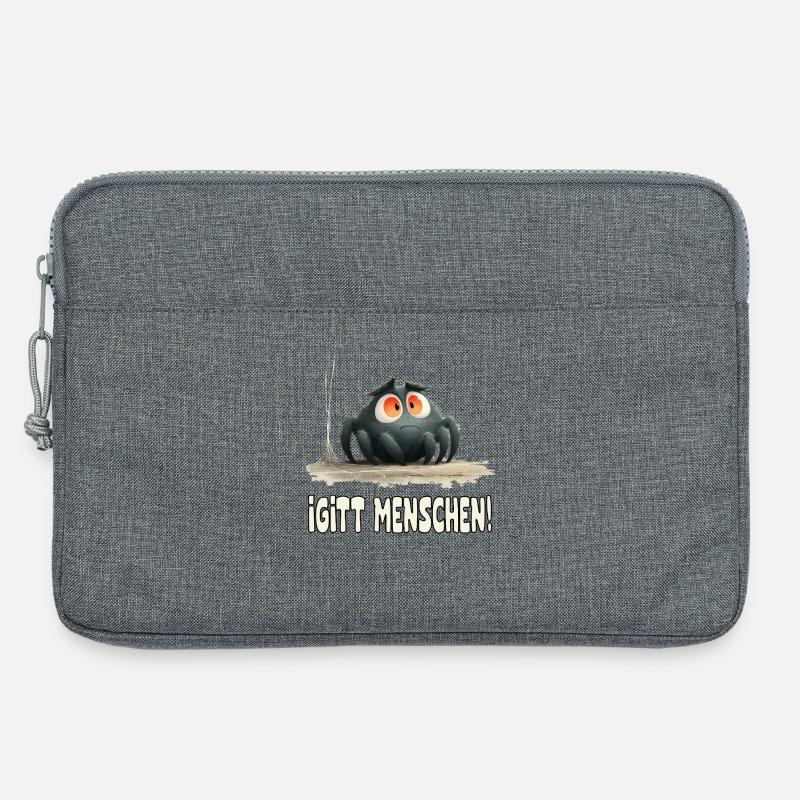 Lustige Igitt ! Menschen Spinne - Laptoptasche 13" - Grau meliert
