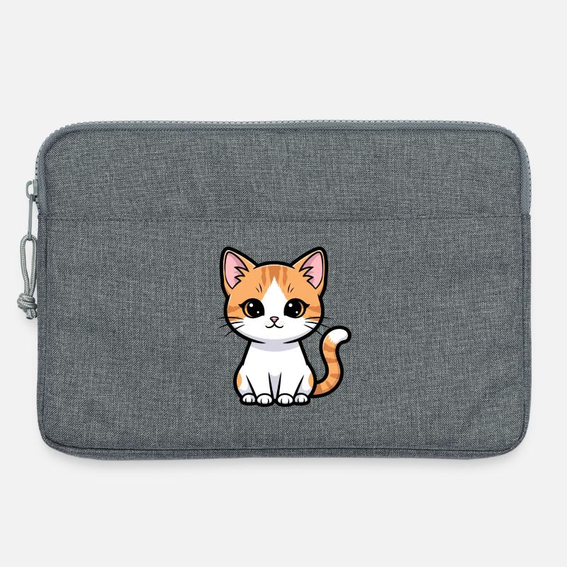Calico-Kätzchen-Anhänger - Laptoptasche 13" - Grau meliert