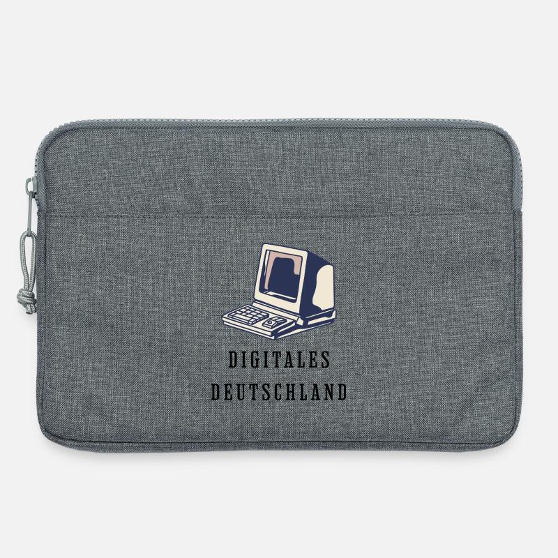80s Style Retro Computer Digital Germany - Laptop bag 13" - heather grey