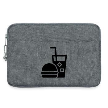 Restauration rapide, burgers, food trucks - Sacoche pour ordinateur portable 13 pouces - gris chiné - Devant