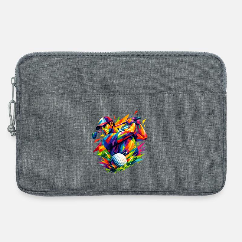 Farbexplosion in Golfschlägen - Laptoptasche 13" - Grau meliert