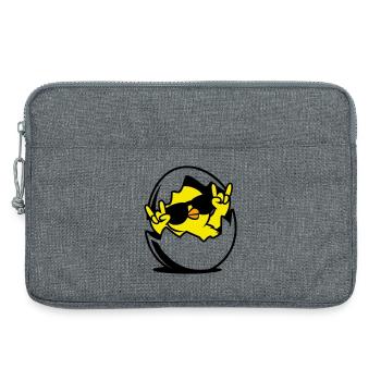 Rock Chick – Cool Chick in an Egg - Laptop bag 13" - heather grey - Front