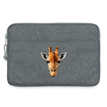 Girafes Afrique Safari amoureux Nature sauvage Girafes mignonnes - Sacoche pour ordinateur portable 13 pouces - gris chiné - Devant