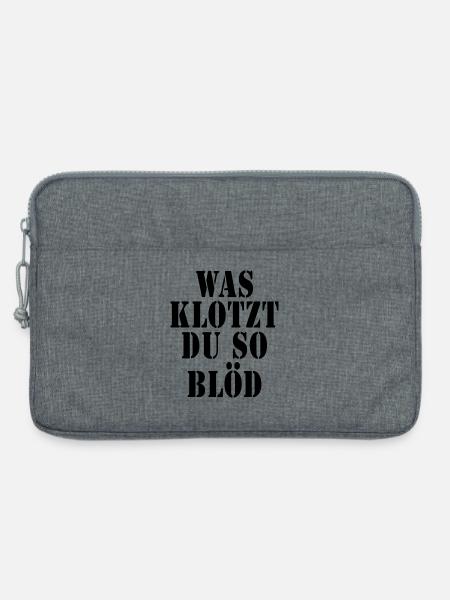 Was klotzt du so blöd - Laptoptasche 13" - Grau meliert