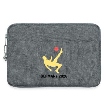 Fußballer 2026 Deutschland Fan - Laptoptasche 13" - Grau meliert - Vorne