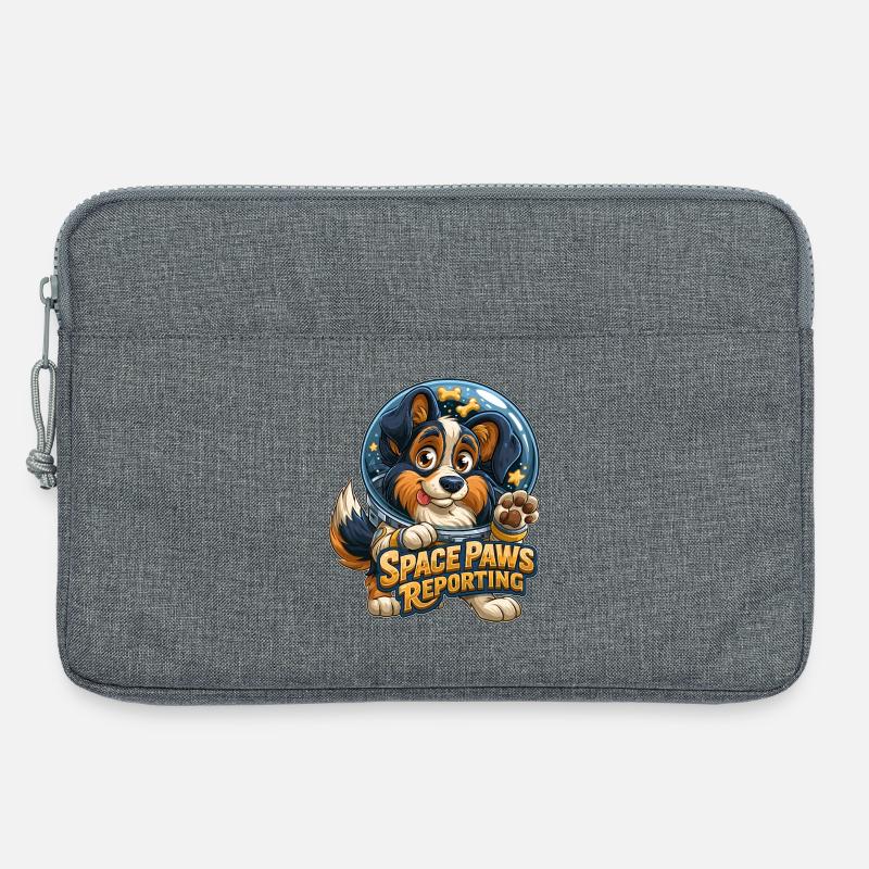 Kosmische Welpen-Weltpfoten-Design - Laptoptasche 13" - Grau meliert