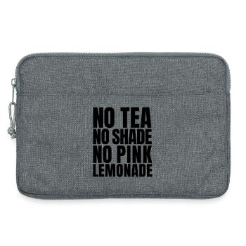 No Tea No Shade No Pink Lemonade Zitat (SVG) - Laptoptasche 13" - Grau meliert - Vorne