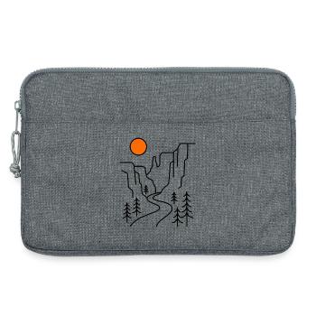 Cadeau pour randonnée en ligne des montagnes Canyon - Sacoche pour ordinateur portable 13 pouces - gris chiné - Devant