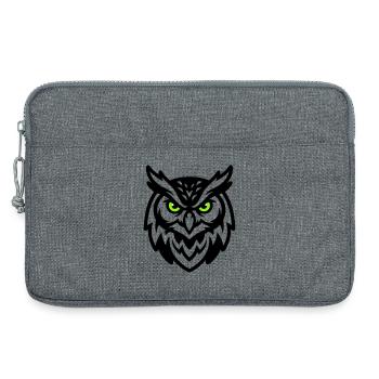 Mascotte hibou Logo E Sport - Sacoche pour ordinateur portable 13 pouces - gris chiné - Devant