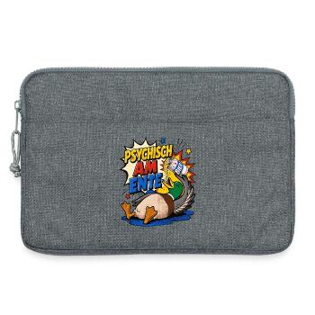  Enten, Bier saufen, Bierliebhaber, Pro-duck-tive - Laptoptasche 13" - Grau meliert - Vorne
