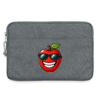 Kawaii Apfel Cartoon Sommer Frucht - Laptoptasche 13" - Grau meliert - Vorne