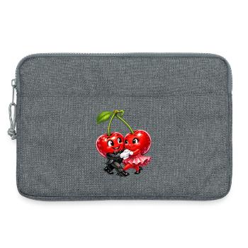 Kirschen Tanzen - Laptoptasche 13" - Grau meliert - Vorne