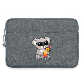 Koala Cocktail am Strand - Laptoptasche 13" - Grau meliert - Vorne