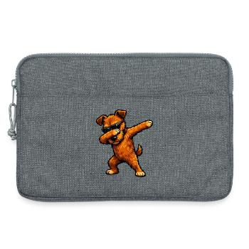 Dabbing Irish Terrier in Comic Style - Laptop bag 13" - heather grey - Front
