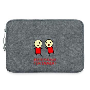 Beste Freunde Für Immer Duo - Laptoptasche 13" - Grau meliert - Vorne