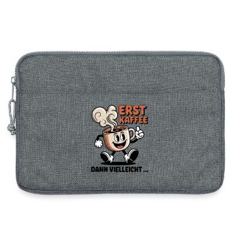 Kaffee muss sein - Laptoptasche 13" - Grau meliert - Vorne