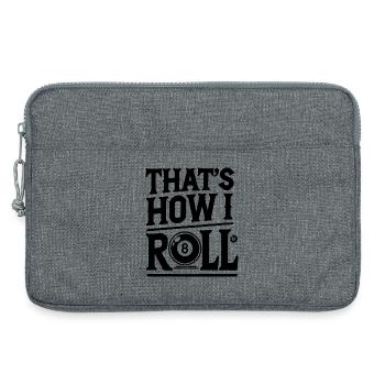  Billard Spiel Billardtisch Sprüche Snooker Pool - Laptoptasche 13" - Grau meliert - Vorne