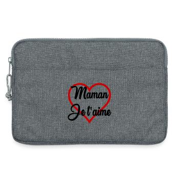 FÊTE DES MÈRES. BONNE FÊTE MAMAN - Sacoche pour ordinateur portable 13 pouces - gris chiné - Devant