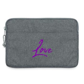 LIEBE. VALENTINSTAG. HERZ. ICH LIEBE DICH. ICH LIEBE DICH - Laptoptasche 13" - Grau meliert - Vorne