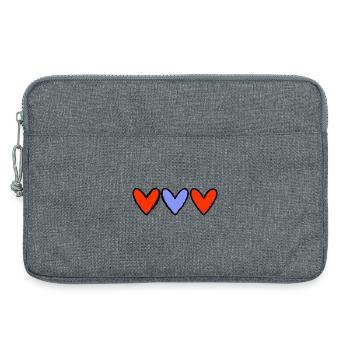 VALENTINSTAG. Junggesellinnenabschied. ICH LIEBE DICH. ICH LIEBE DICH. LIEBE - Laptoptasche 13" - Grau meliert - Vorne