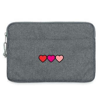 VIELEN DANK. GELIEBTE. MEISTER. HERZ. DANKE HERRIN. - Laptoptasche 13" - Grau meliert - Vorne