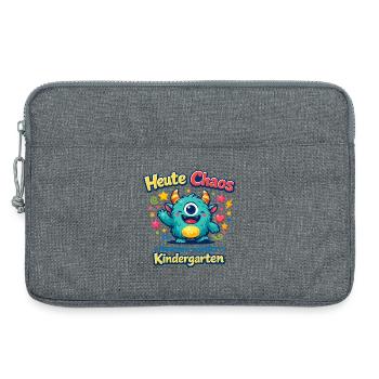 Heute Chaos, Morgen Kindergarten - Laptoptasche 13" - Grau meliert - Vorne